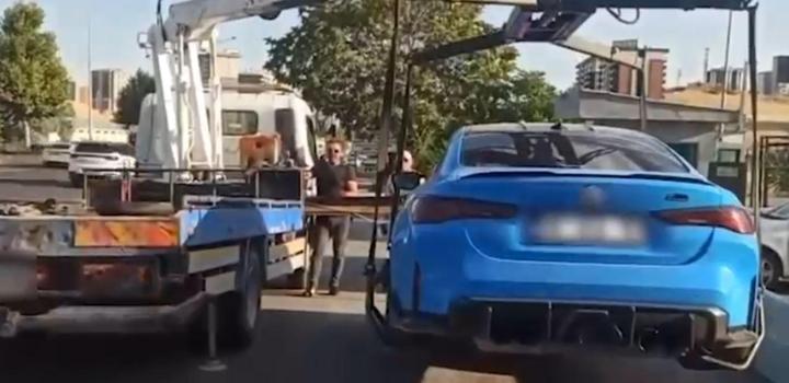 Plakası kapalı aracıyla drift atan sürücüye 281 bin TL ceza