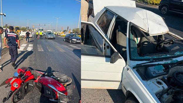 Manisa’da otomobil ile motosiklet çarpıştı: 4 yaralı