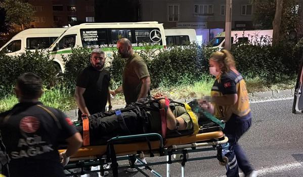 Motosikletin çarptığı elektrikli bisiklet sürücüsü yaralandı