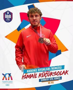 Akdeniz Oyunları'nda güreşte  gümüş madalya