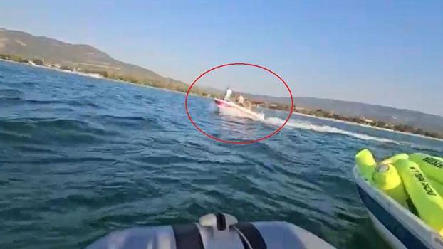 İznik Gölü'nde bottan düşen 3 kişiyi vatandaşlar kurtardı: Olay anı kamerada
