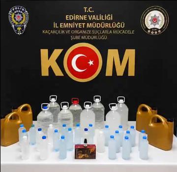Edirne’de sahte içki operasyonu