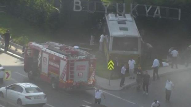 Zeytinburnu’nda İETT otobüsü sitenin bahçe duvarına çarptı; yaralılar var