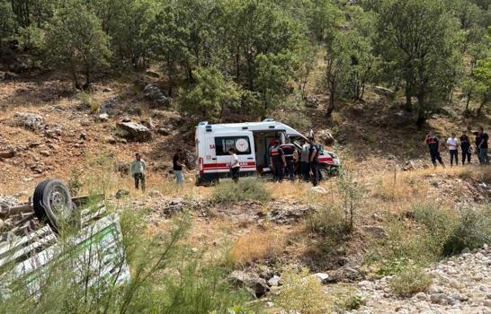 Şarampole yuvarlanan kamyonetin sürücüsü yaşamını yitirdi