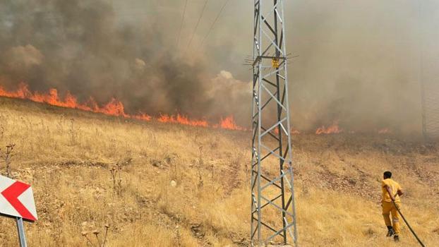 Diyarbakır'da örtü yangını