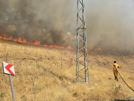 Diyarbakır'da örtü yangını (2)