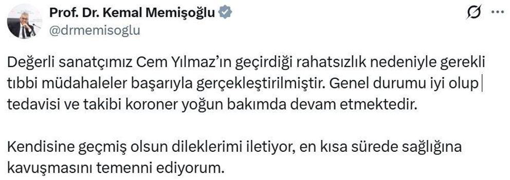 Çanakkale’de rahatsızlanan Cem Yılmaz anjiyoya alındı (2)