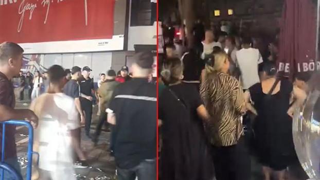 Beyoğlu’nda rapçi Poizi konserinde tekmeli yumruklu kavga kamerada; polis müdahale etti