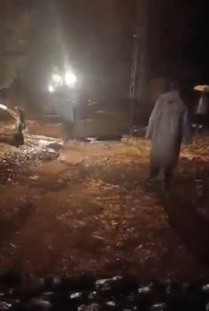 Sağanak sonrası meydana gelen sel köyde hasara yol açtı