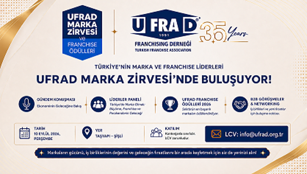 UFRAD Franchising Derneği ödül töreni 10 Eylül’de İstanbul’da gerçekleştirilecek