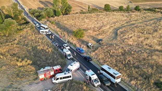 Edirne'de zincirleme kaza: 6 yaralı