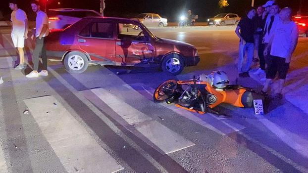 Bursa'da otomobil ile motosiklet çarpıştı: 2 yaralı