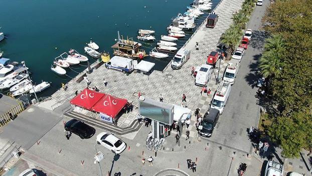 Silivri Limanı'nda bekleyiş sürüyor; hareketlilik havadan görüntülendi