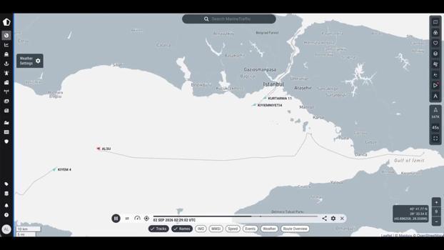 Silivri açıklarındaki gemi kazasının ardından bölgedeki kurtarma çalışmalarına ilişkin trafik görüntüleri ortaya çıktı