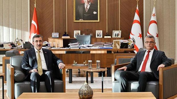 Cumhurbaşkanı Yardımcısı Yılmaz, KKTC Cumhurbaşkanı Erhürman ile bir araya geldi