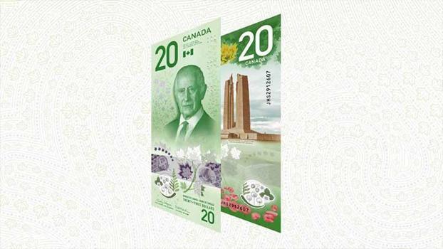 Kanada'da Kral 3'üncü Charles portreli yeni 20 dolarlık banknot tanıtıldı