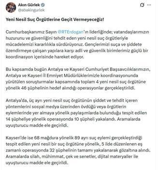 Antalya ve Kayseri'de suç örgütlerine yönelik operasyon; 42 gözaltı