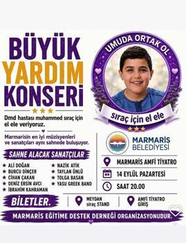 DMD'li Siraç için 'Büyük Yardım Konseri'