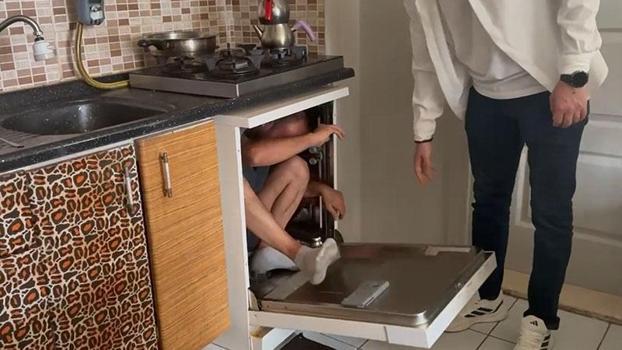 31 yıl hapis cezasıyla aranıyordu, bulaşık makinesinde saklanırken yakalandı