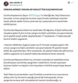 Orman yangını soruşturmalarında 16 şüpheli tutuklandı