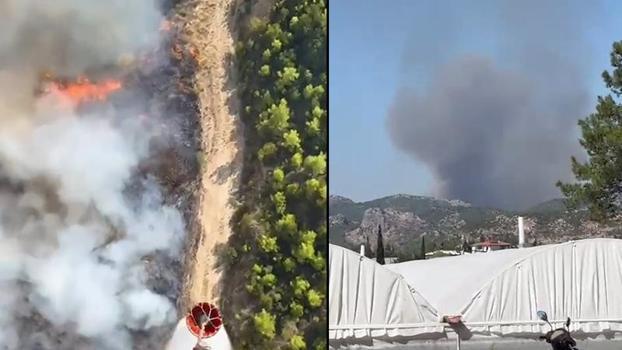 Antalya'da orman dışı alanda yangın