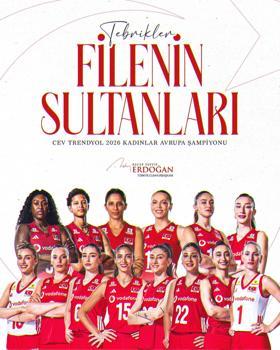 Cumhurbaşkanı Erdoğan'dan A Milli Kadın Voleybol Takımı'na tebrik mesajı