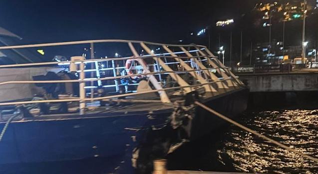 Bursa - Mudanya'da İDO deniz otobüsü iskeleye çarptı