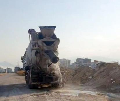 Çevreyi kirleten beton mikserine 200 bin TL ceza