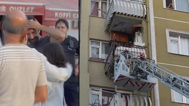 Bahçelievler'de balkondan düşen parçalar yayanın başına isabet etti