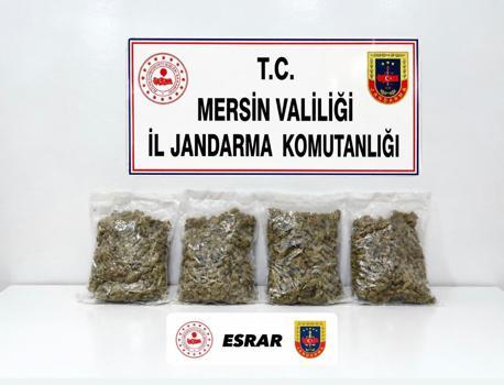 Mersin’de 2 kilo esrar ele geçirildi