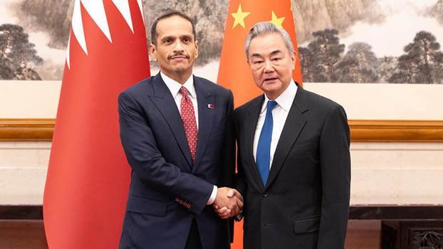 Katar Başbakanı Al Sani, Çinli mevkidaşı Wang ile görüştü