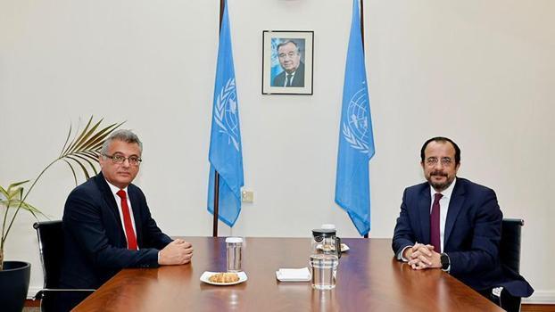 KKTC Cumhurbaşkanı Erhürman ile GKRY lideri Hristodulidis bir araya geldi