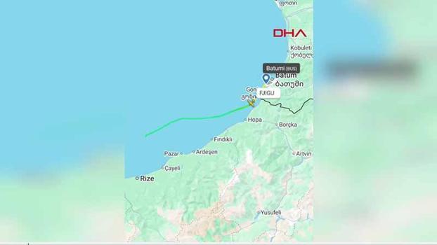 Gürcistan'dan kalkan küçük uçak, Rize açıklarında denize acil iniş yaptı