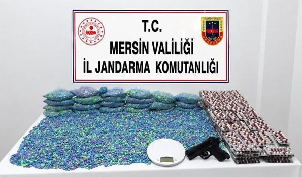 Mersin'de 70 bin uyuşturucu hap ele geçirildi; 1 gözaltı