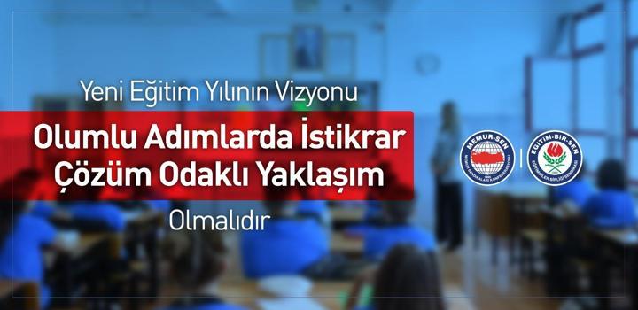 Eğitim-Bir-Sen’den yeni eğitim öğretim yılına ilişkin açıklama