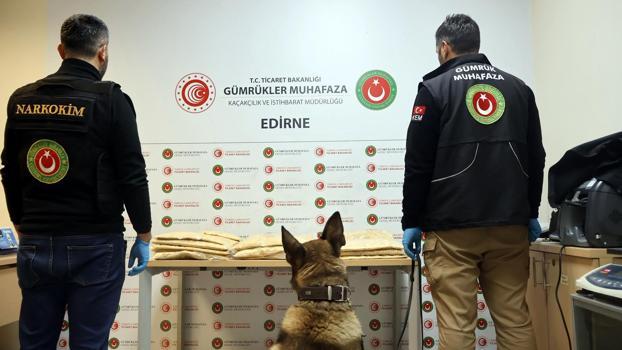 Kapıkule’de TIR’da 50 kilo 506 gram uyuşturucu ele geçirildi