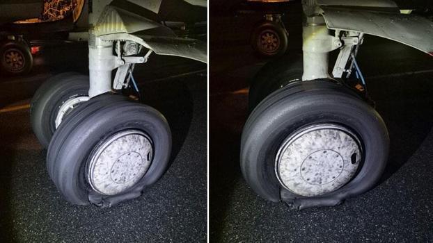 İstanbul Havalimanı’na iniş yapan uçağın 2 lastiği patladı; taksi yolunda kaldı