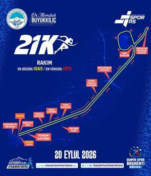 6'ncı Uluslararası Kayseri Yarı Maratonu için geri sayım sürüyor