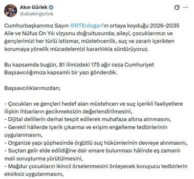 Adalet Bakanlığı'ndan ailenin korunmasına yönelik genelge