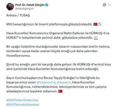 Haluk Görgün ve Orgeneral Dalkıran, HÜRKUŞ-2 ve HÜRJET ile test uçuşu gerçekleştirdi (2)