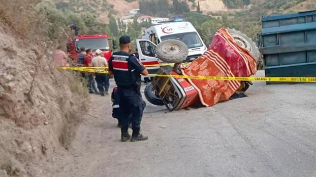 Aydın’da traktör devrildi; 1 ölü, 1 yaralı