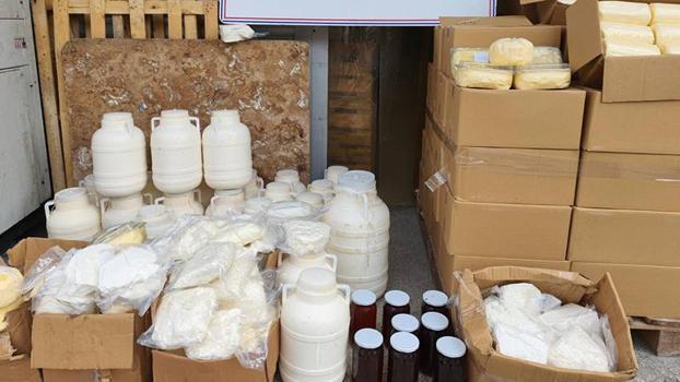 Ankara'da 838 kilo niteliği değiştirilmiş süt ve süt ürünü imha edildi