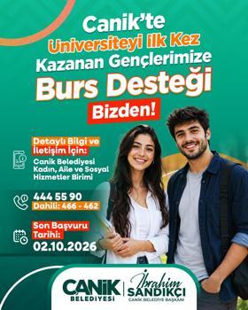 Canik'te üniversite öğrencilerine burs desteği