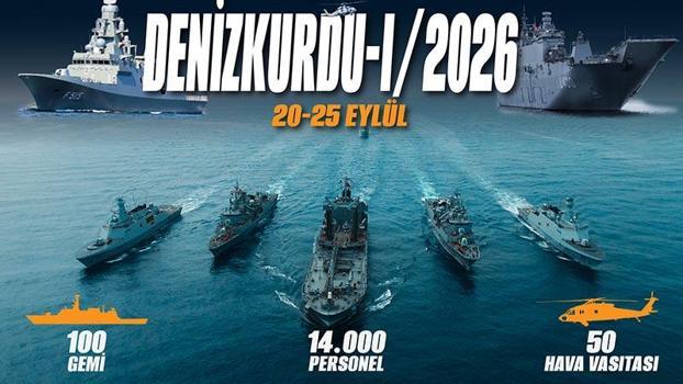 MSB'den 100 gemi ile 'Denizkurdu-I/2026 Tatbikatı'