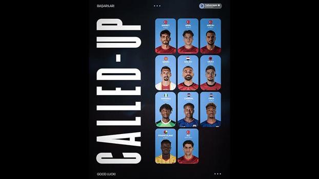 Trabzonspor’dan 11 oyuncuya milli davet