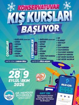 Büyükşehir Konservatuarı’nda kış kursları için kayıtlar başlıyor