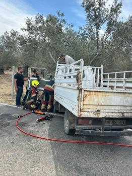 Kamyonete giren eşek arısı, kazaya neden oldu: 2 yaralı