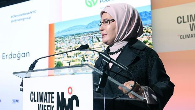 Emine Erdoğan, New York İklim Haftası açılışında konuştu