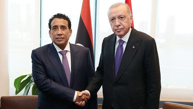 Cumhurbaşkanı Erdoğan, Libya Başkanlık Konseyi Başkanı Menfi’yi kabul etti