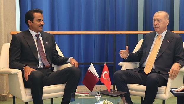 Cumhurbaşkanı Erdoğan, Katar Emiri Al Sani ile bir araya geldi